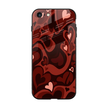 Y2K Red Meltdown Hearts back phone cover | glass case for iphone 7