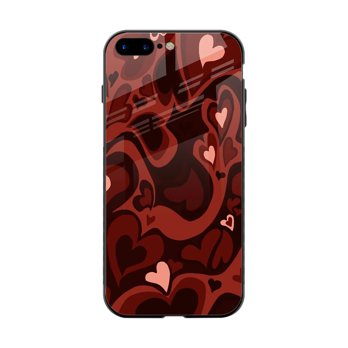 Y2K Red Meltdown Hearts back phone cover | glass case for iphone 8 plus