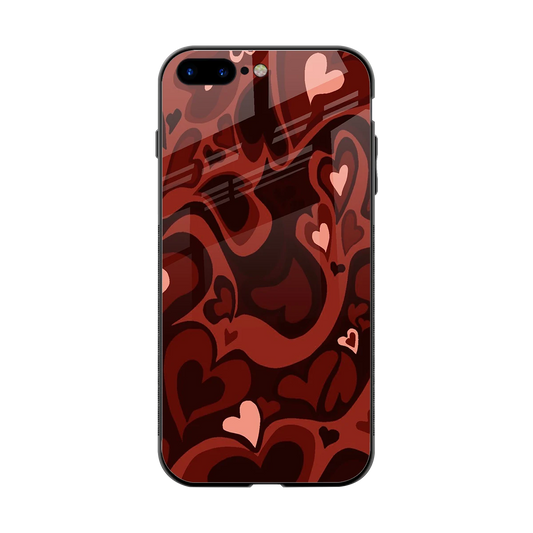 Y2K Red Meltdown Hearts back phone cover | glass case for iphone 8 plus