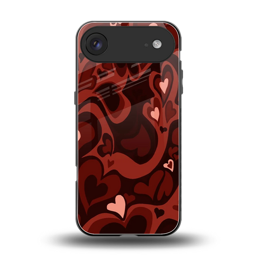 Y2K Red Meltdown Hearts back phone cover | glass case for iphone air
