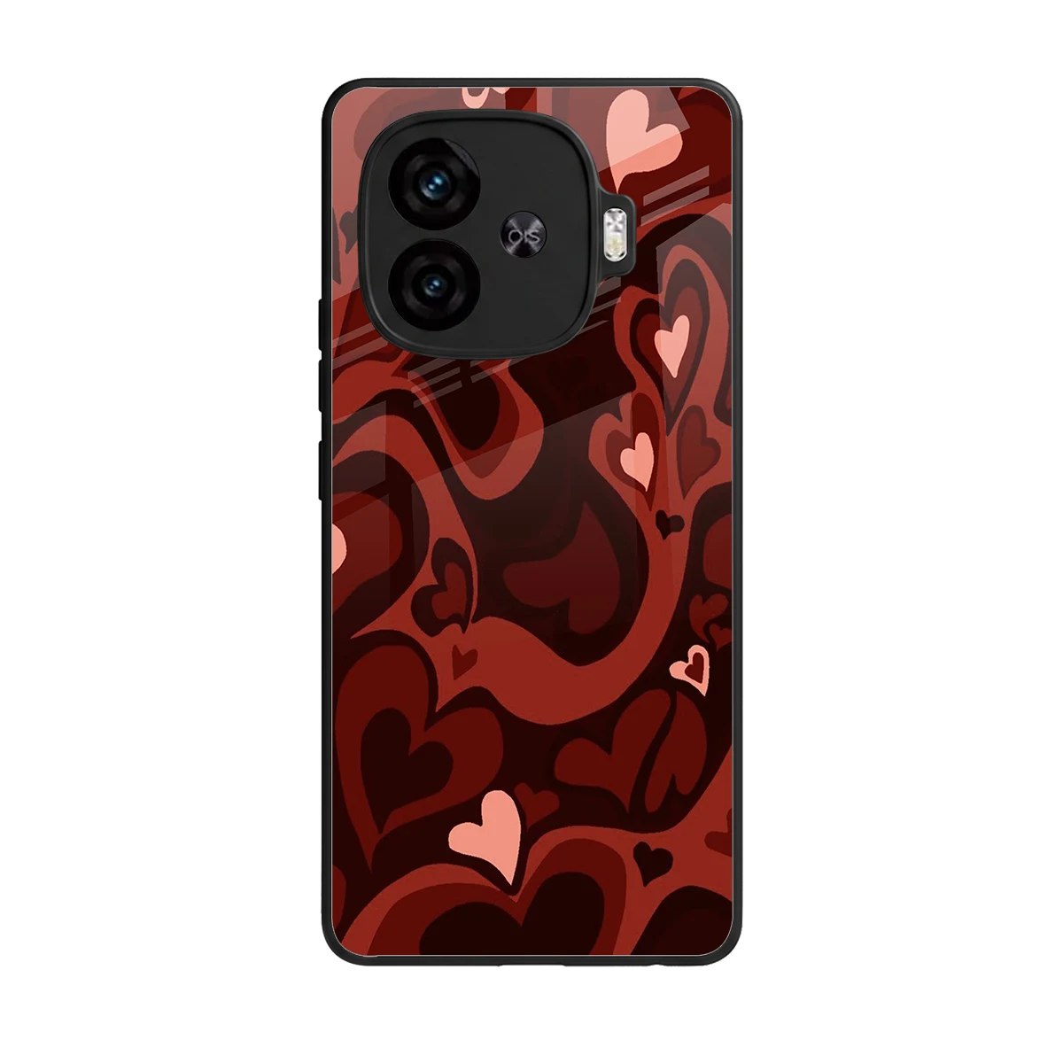 Y2K Red Meltdown Hearts back phone cover | glass case for iqoo neo 10r 5g