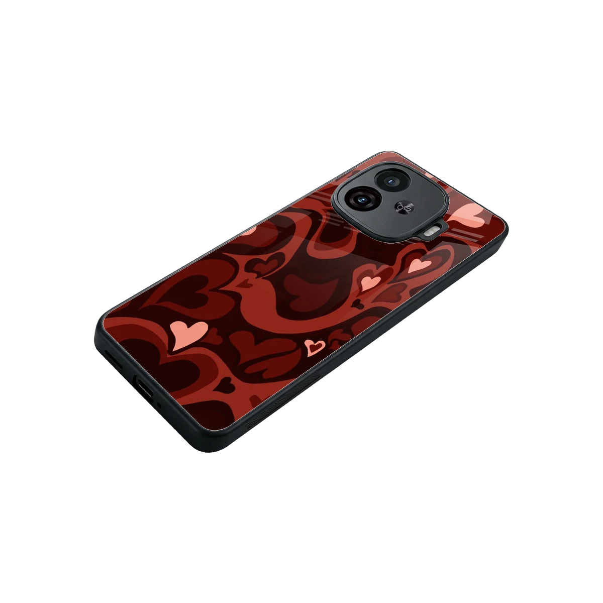 Y2K Red Meltdown Hearts stylish phone case for iqoo neo 10r 5g | glossy glass and slim fit
