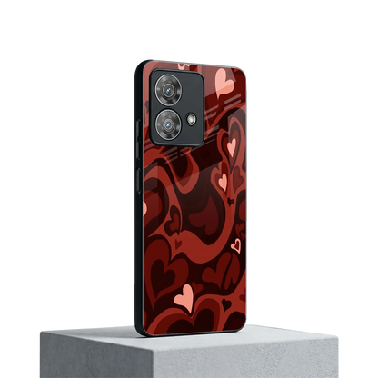 Y2K Red Meltdown Hearts motorola edge 40 neo 5g mobile cover | shockproof glass phone case