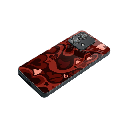 Y2K Red Meltdown Hearts stylish phone case for motorola edge 40 neo 5g | glossy glass and slim fit