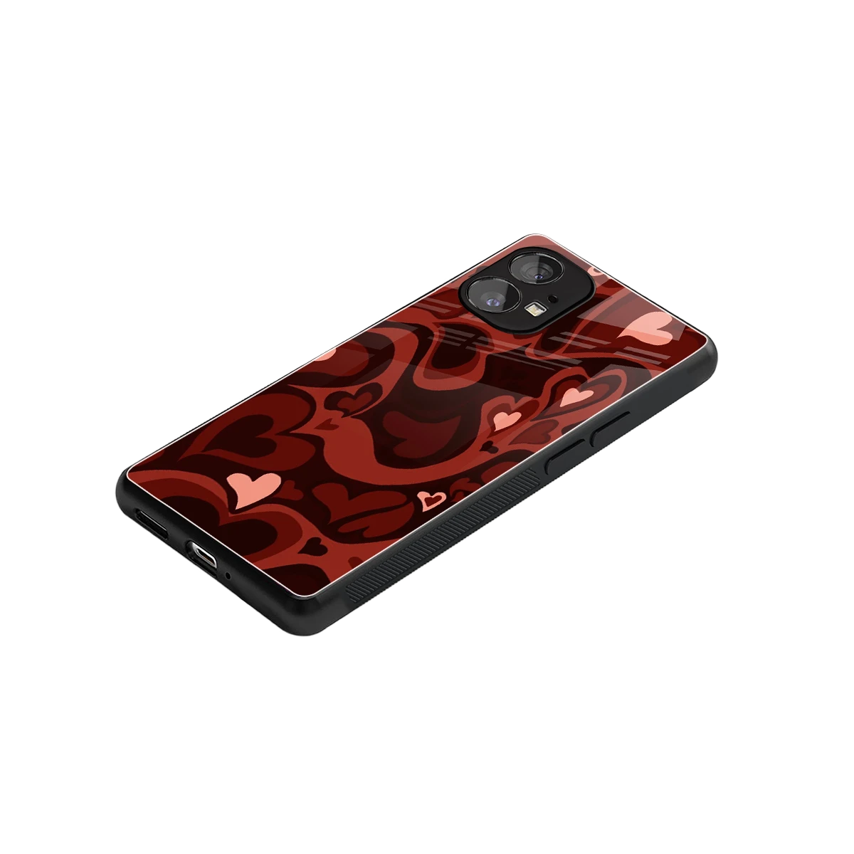 Y2K Red Meltdown Hearts stylish phone case for nothing phone 1 | glossy glass and slim fit