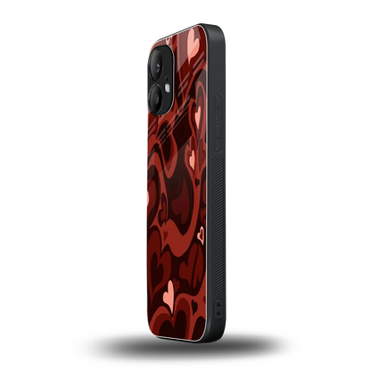 Y2K Red Meltdown Hearts nothing phone 2 mobile cover | shockproof glass phone case