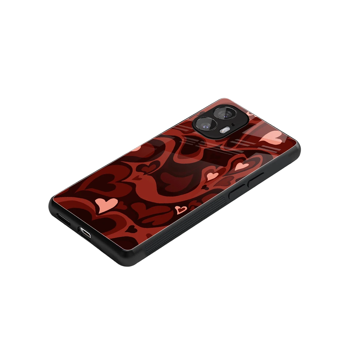 Y2K Red Meltdown Hearts stylish phone case for nothing phone 2 | glossy glass and slim fit