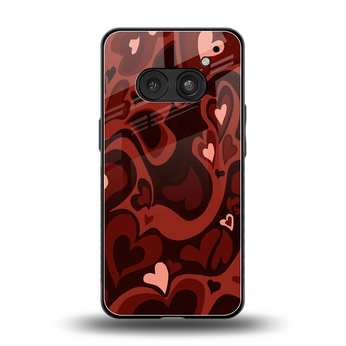 Y2K Red Meltdown Hearts back phone cover | glass case for nothing phone 2a plus