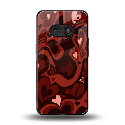 Y2K Red Meltdown Hearts back phone cover | glass case for nothing phone 2a plus