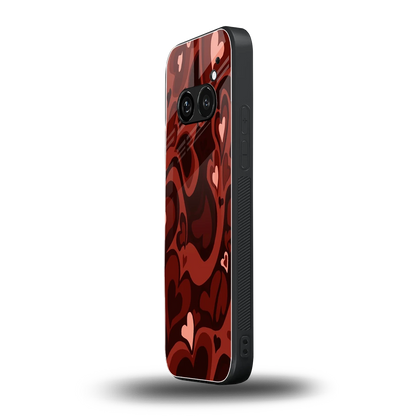 Y2K Red Meltdown Hearts nothing phone 2a plus mobile cover | shockproof glass phone case