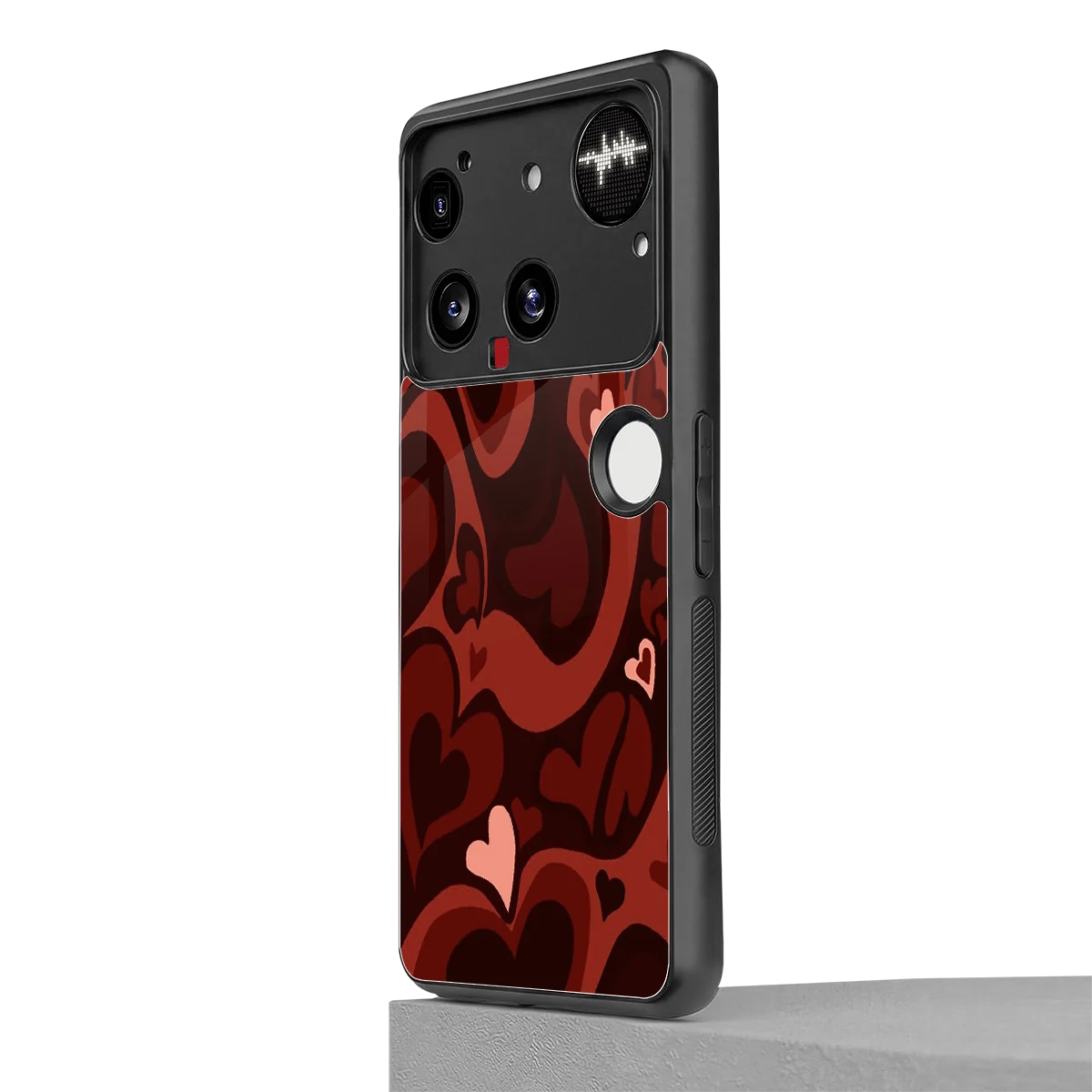 Y2K Red Meltdown Hearts nothing phone 3 mobile cover | shockproof glass phone case