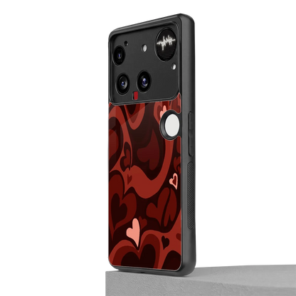 Y2K Red Meltdown Hearts nothing phone 3 mobile cover | shockproof glass phone case