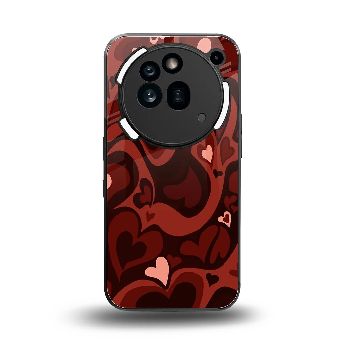 Y2K Red Meltdown Hearts back phone cover | glass case for nothing phone 3a pro