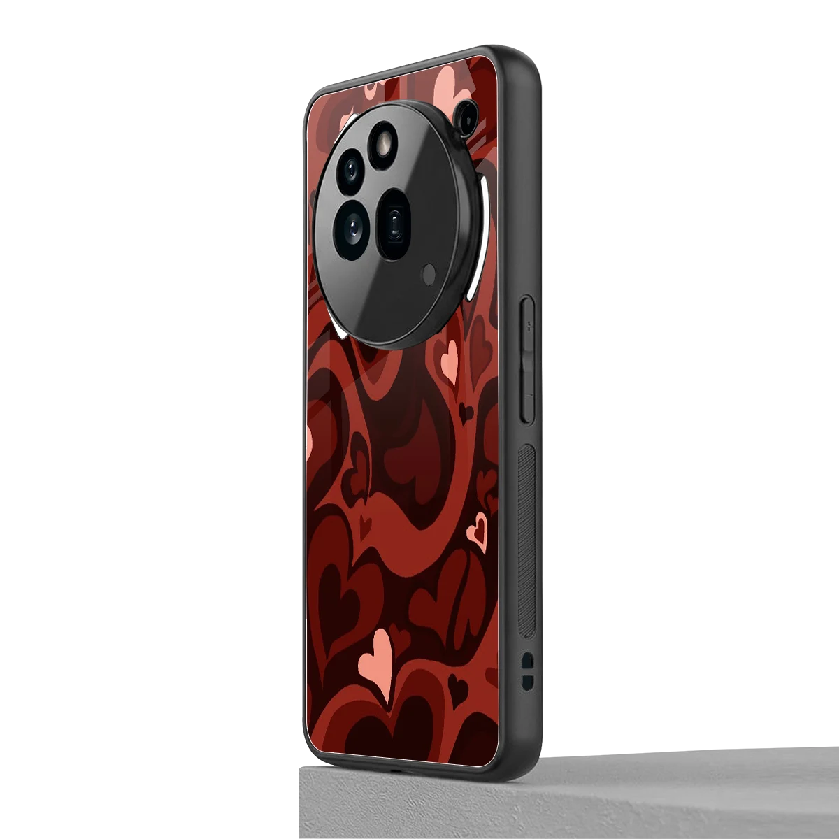 Y2K Red Meltdown Hearts nothing phone 3a pro mobile cover | shockproof glass phone case