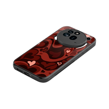 Y2K Red Meltdown Hearts stylish phone case for nothing phone 3a pro | glossy glass and slim fit