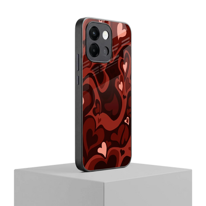 Y2K Red Meltdown Hearts oneplus 13s mobile cover | shockproof glass phone case