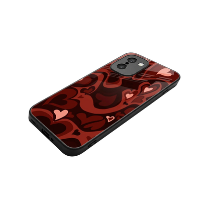 Y2K Red Meltdown Hearts stylish phone case for oneplus 15r | glossy glass and slim fit