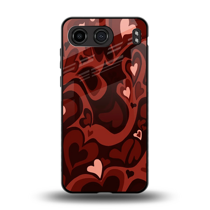 Y2K Red Meltdown Hearts back phone cover | glass case for oneplus nord 4