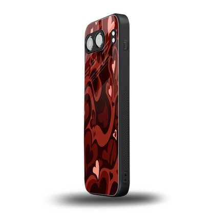 Y2K Red Meltdown Hearts oneplus nord 4 mobile cover | shockproof glass phone case