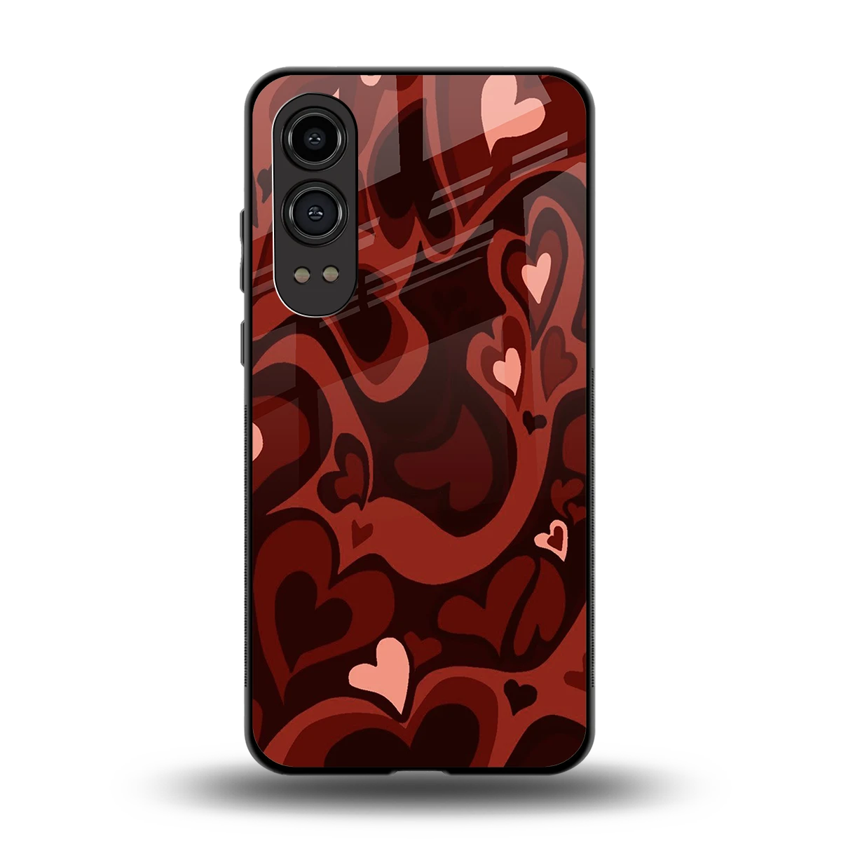 Y2K Red Meltdown Hearts back phone cover | glass case for oneplus nord ce 4 lite