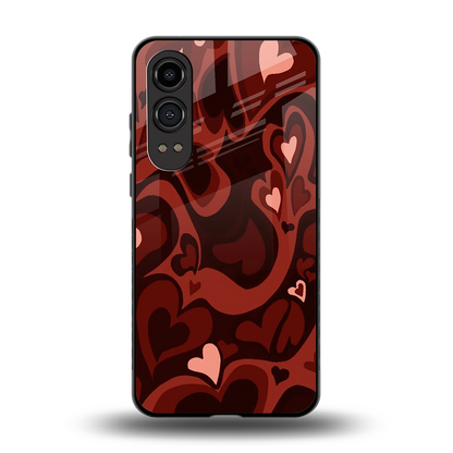 Y2K Red Meltdown Hearts back phone cover | glass case for oneplus nord ce 4 lite