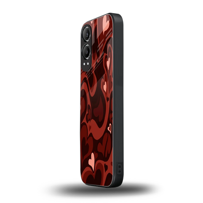 Y2K Red Meltdown Hearts oneplus nord ce 4 lite mobile cover | shockproof glass phone case