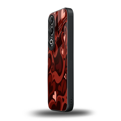Y2K Red Meltdown Hearts oneplus nord ce 4 mobile cover | shockproof glass phone case