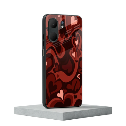 Y2K Red Meltdown Hearts oppo a5x 5g mobile cover | shockproof glass phone case