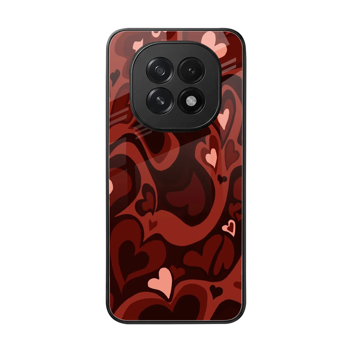 Y2K Red Meltdown Hearts back phone cover | glass case for oppo f29 5g