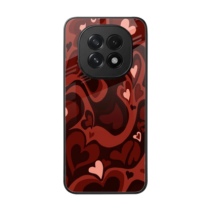 Y2K Red Meltdown Hearts back phone cover | glass case for oppo f29 5g
