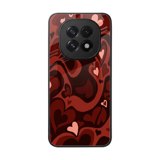 Y2K Red Meltdown Hearts back phone cover | glass case for oppo f29 5g