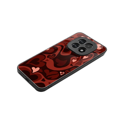 Y2K Red Meltdown Hearts stylish phone case for oppo f29 5g | glossy glass and slim fit