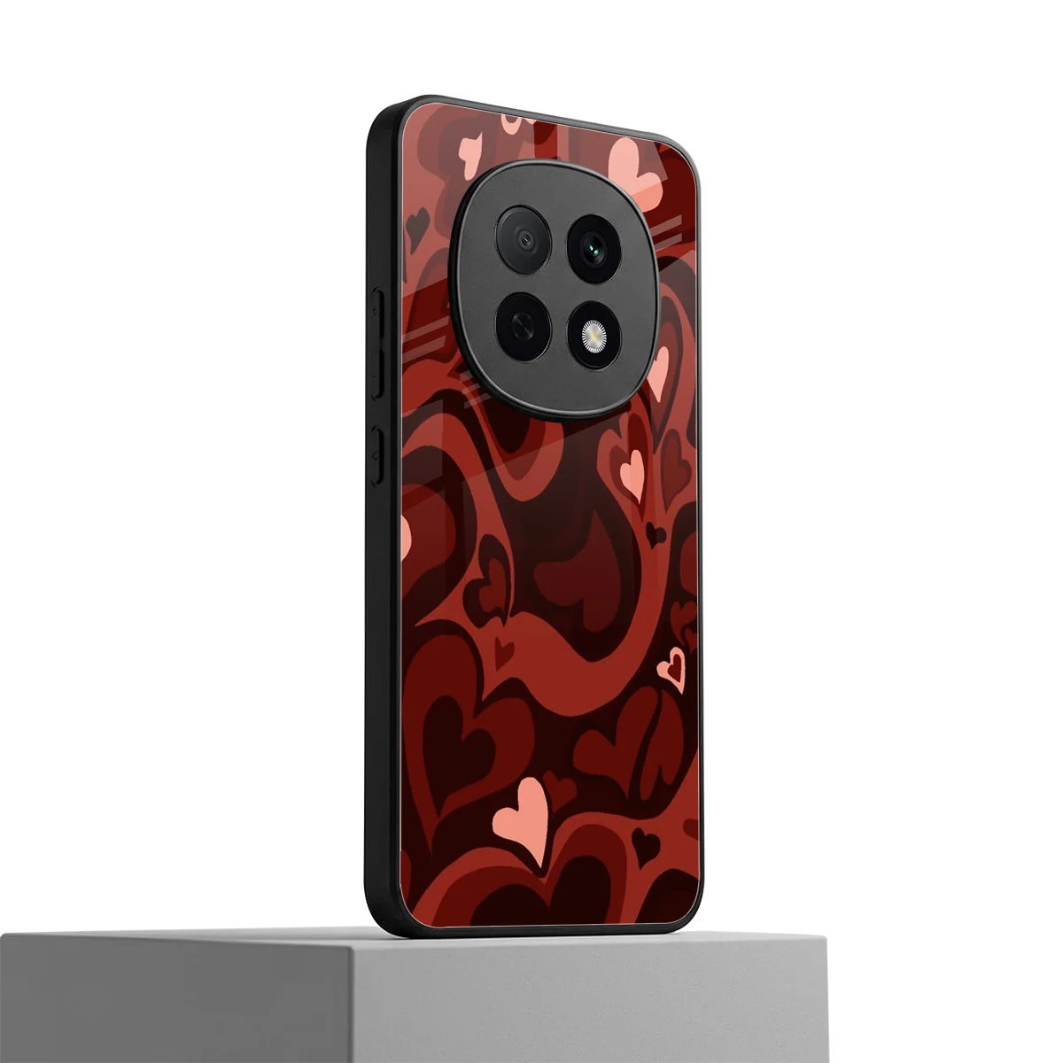 Y2K Red Meltdown Hearts oppo f29 pro 5g mobile cover | shockproof glass phone case