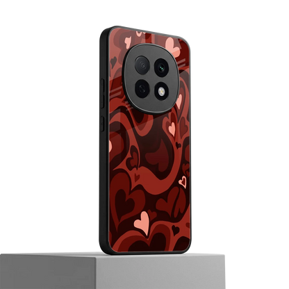 Y2K Red Meltdown Hearts oppo f29 pro 5g mobile cover | shockproof glass phone case