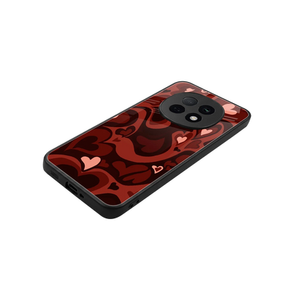 Y2K Red Meltdown Hearts stylish phone case for oppo f29 pro 5g | glossy glass and slim fit