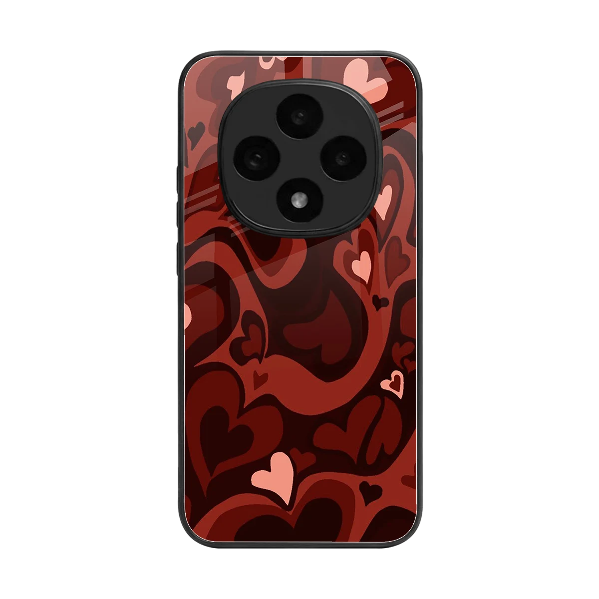 Y2K Red Meltdown Hearts back phone cover | glass case for oppo f31 pro 5g