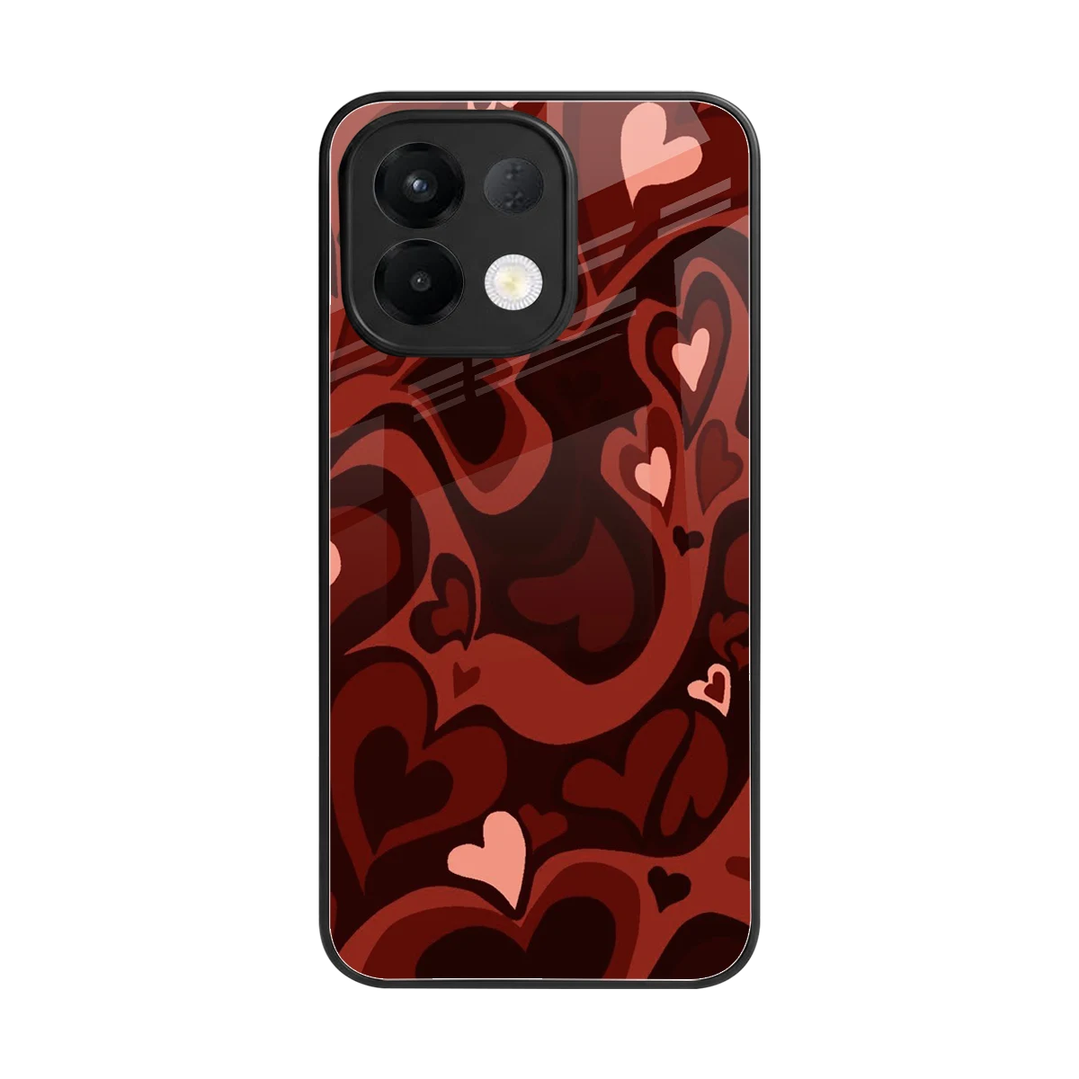 Y2K Red Meltdown Hearts back phone cover | glass case for oppo k13 5g
