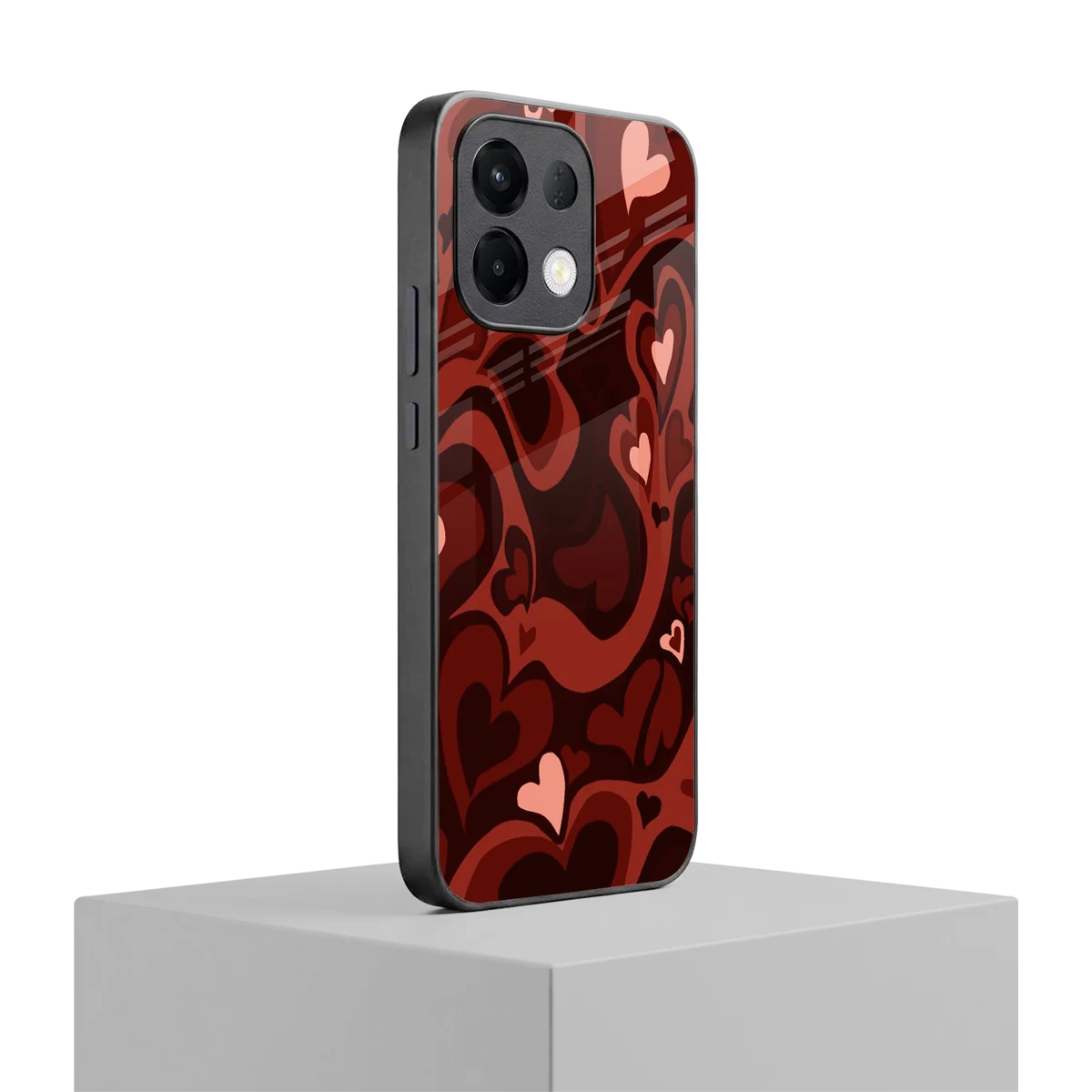 Y2K Red Meltdown Hearts oppo k13 5g mobile cover | shockproof glass phone case