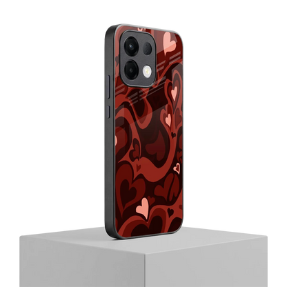 Y2K Red Meltdown Hearts oppo k13 5g mobile cover | shockproof glass phone case