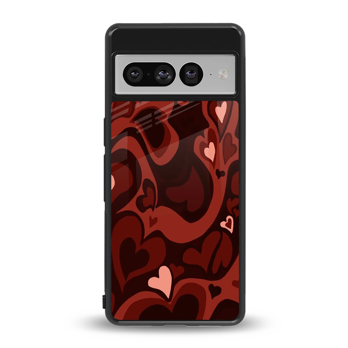 Y2K Red Meltdown Hearts back phone cover | glass case for google pixel 7 pro