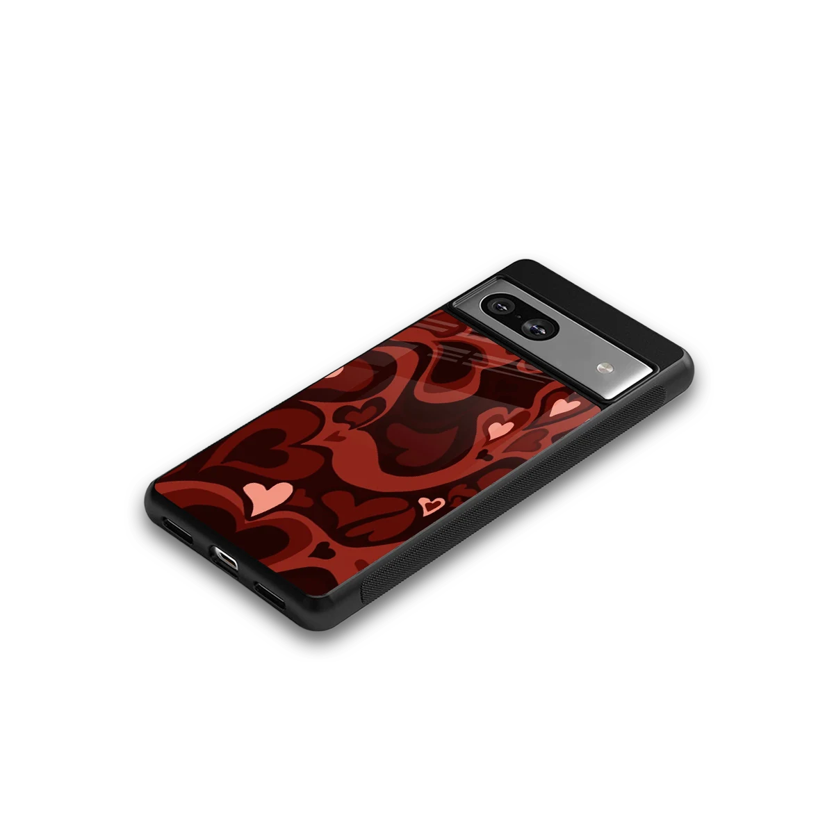 Y2K Red Meltdown Hearts google pixel 7 mobile cover | shockproof glass phone case