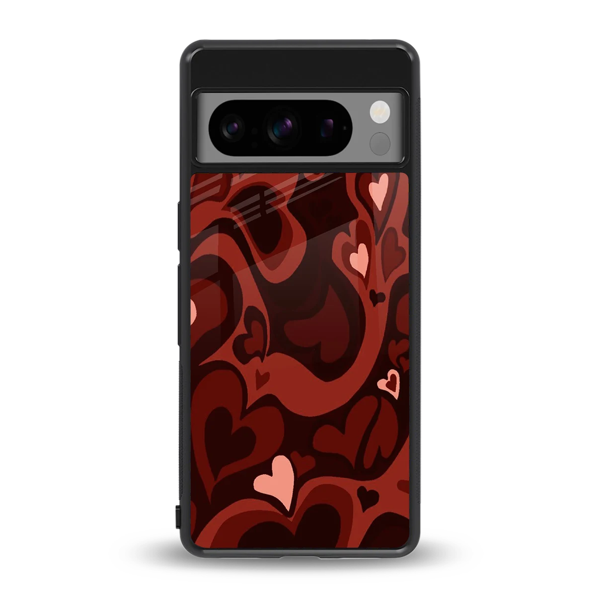 Y2K Red Meltdown Hearts back phone cover | glass case for google pixel 8 pro