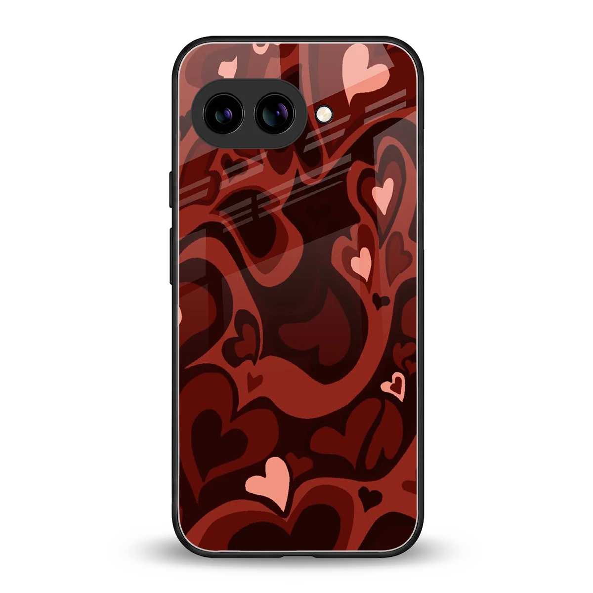 Y2K Red Meltdown Hearts back phone cover | glass case for google pixel 10a