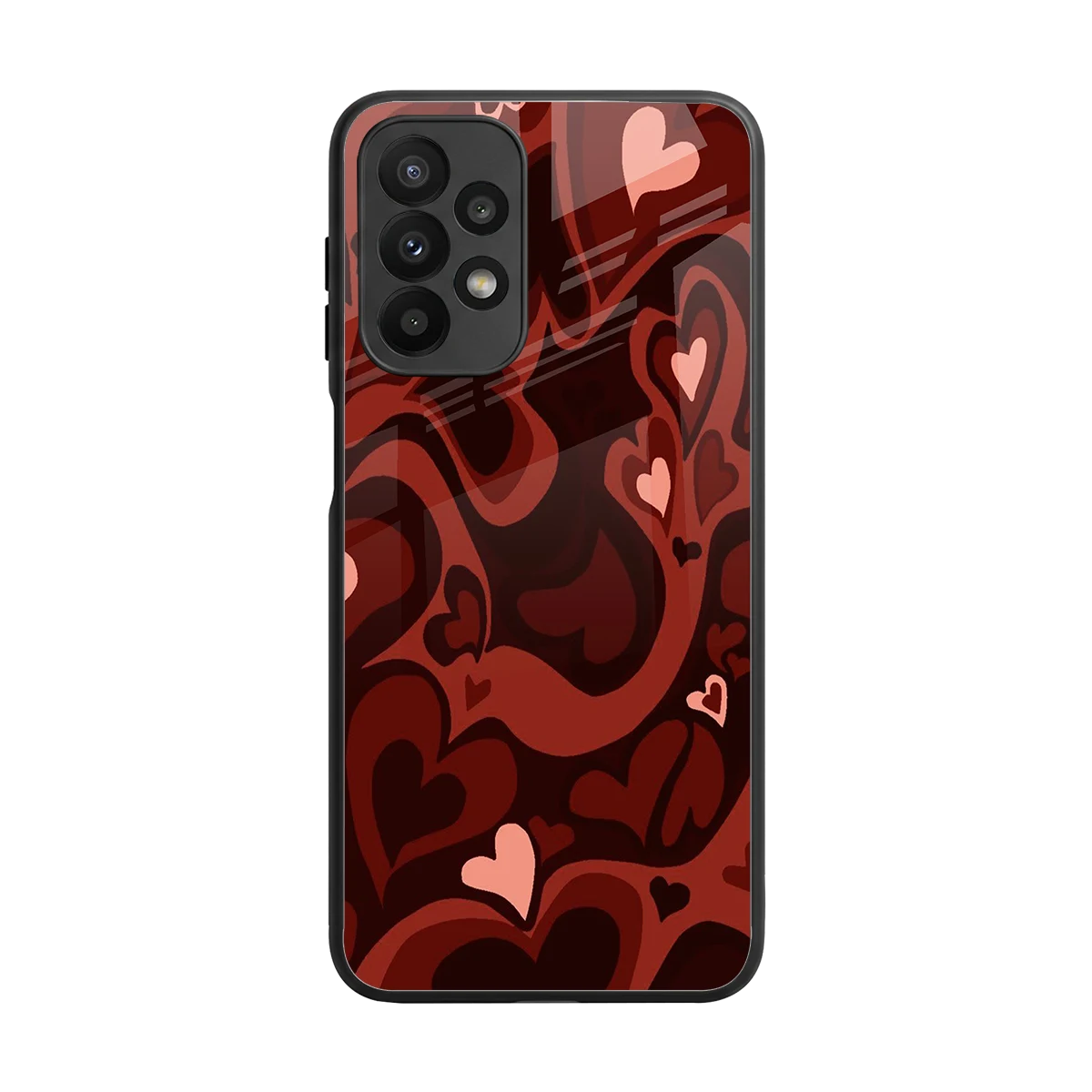 Y2K Red Meltdown Hearts back phone cover | glass case for samsung galaxy a23