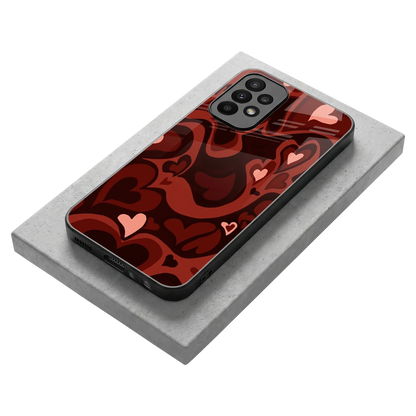 Y2K Red Meltdown Hearts stylish phone case for samsung galaxy a23 | glossy glass and slim fit
