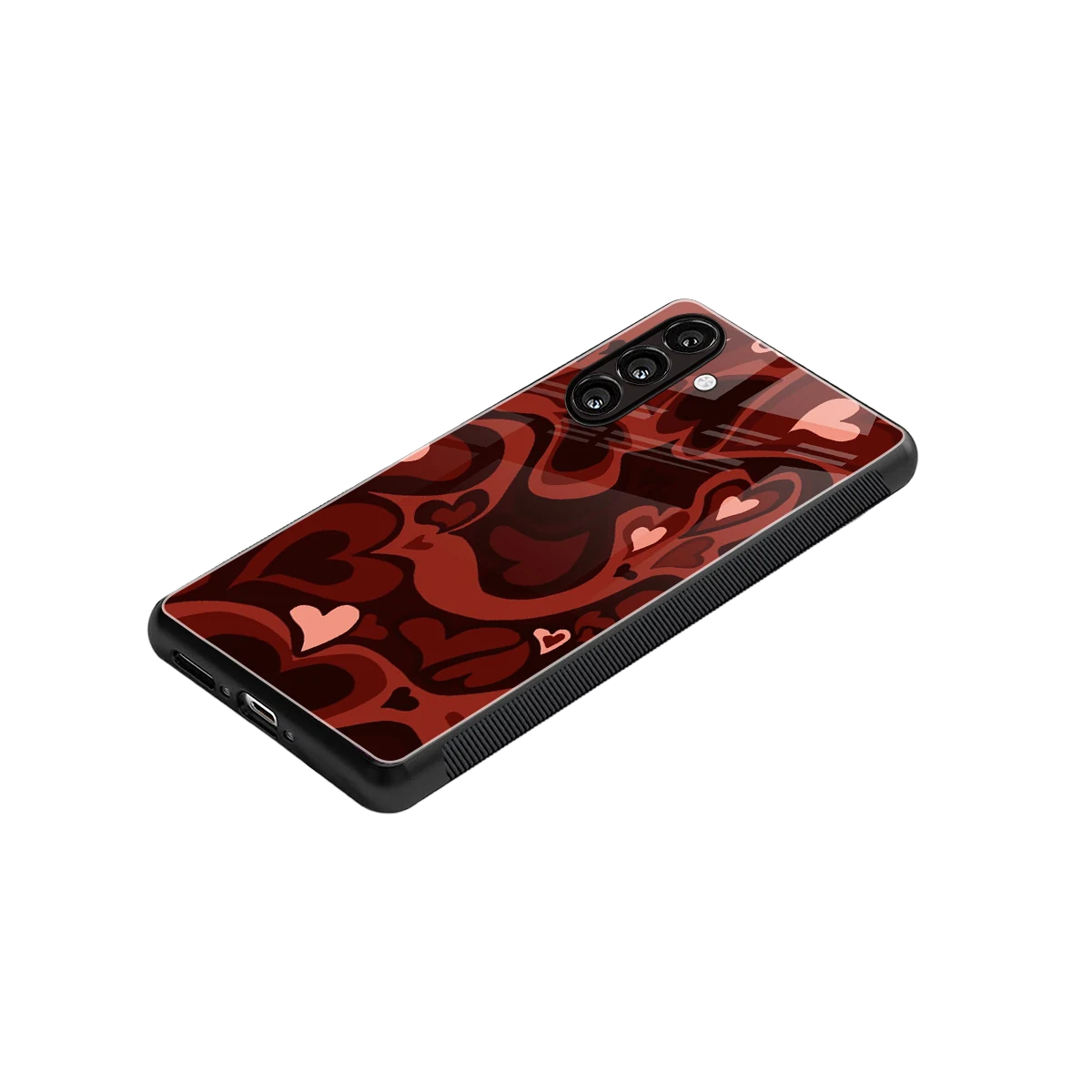 Y2K Red Meltdown Hearts stylish phone case for samsung galaxy a37 5g | glossy glass and slim fit
