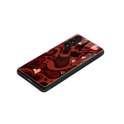 Y2K Red Meltdown Hearts stylish phone case for samsung galaxy a37 5g | glossy glass and slim fit