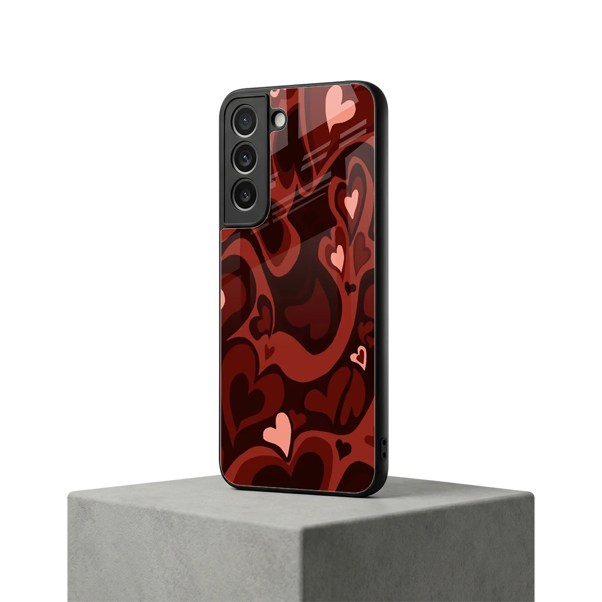 Y2K Red Meltdown Hearts samsung galaxy s22 mobile cover | shockproof glass phone case