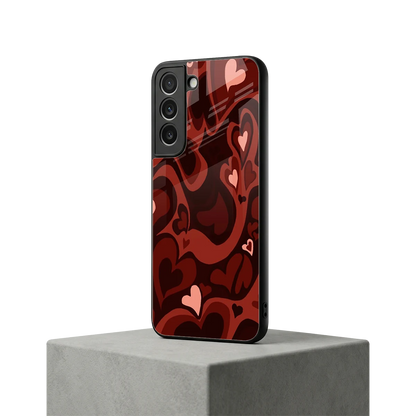 Y2K Red Meltdown Hearts samsung galaxy s22 mobile cover | shockproof glass phone case