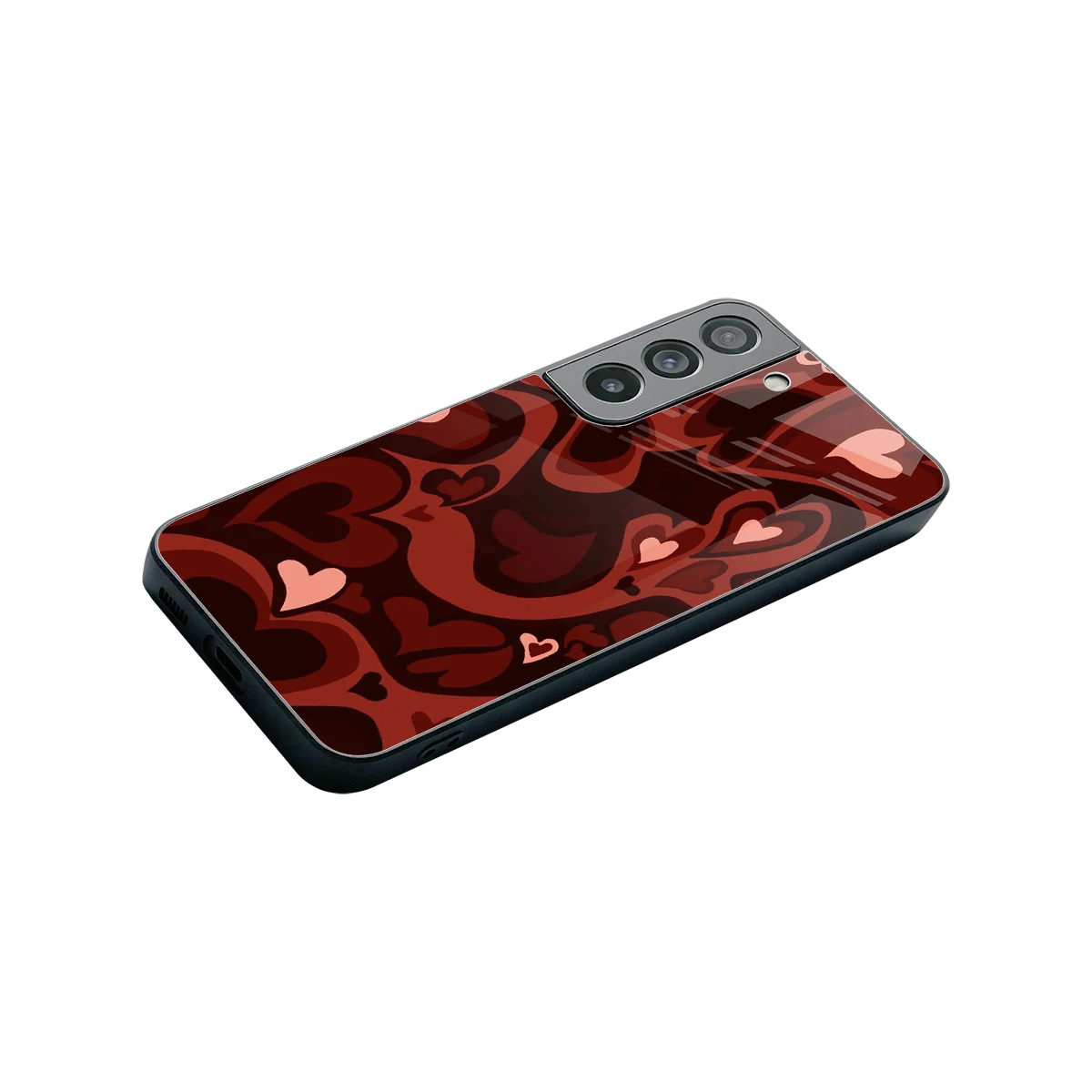 Y2K Red Meltdown Hearts stylish phone case for samsung galaxy s22 | glossy glass and slim fit